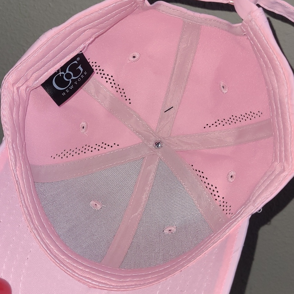 Pink Rhinestone Butterfly Cap - Picture 9 of 10